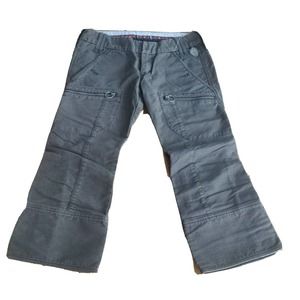 Diesel Women's Cargo Pants Cropped dark grey size 28